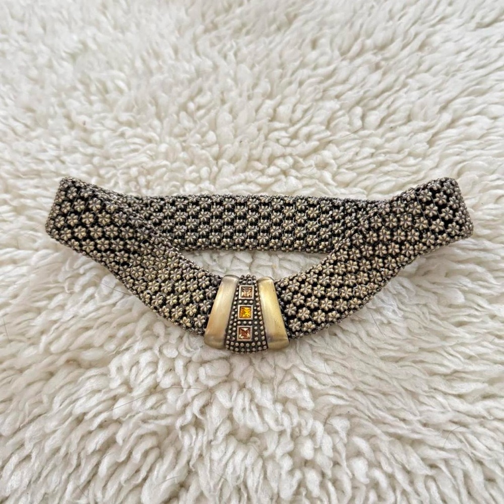 Vintage-Inspired Gold Beaded Choker Necklace - Picture 2 of 7